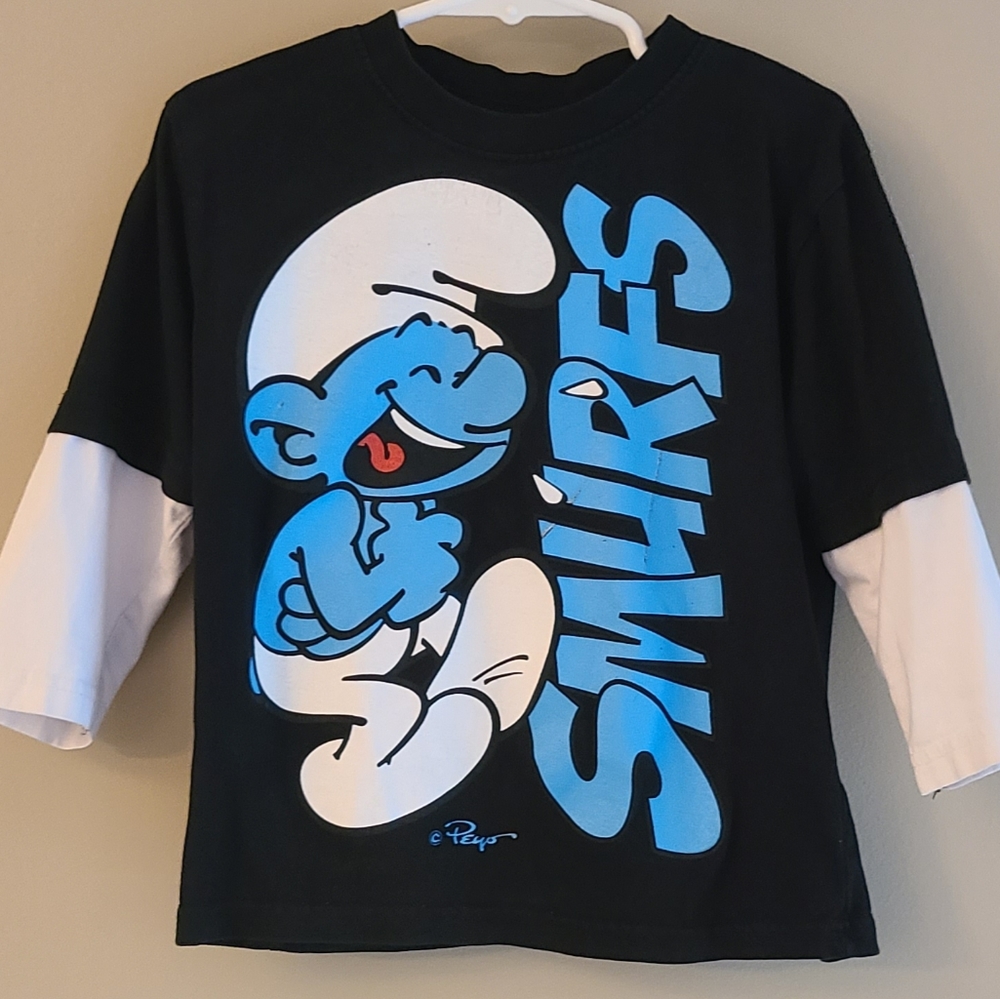 Smurfs black long sleeved tee shirt